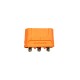 RJX Amass 10pcs Male 3PIN LCC30PB Copper Silver Plated Lithium Battery Connector For Smart Appliance