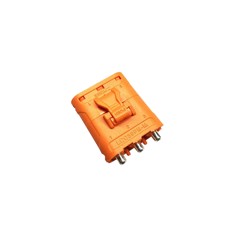RJX Amass 10pcs Male 3PIN LCC30PB Copper Silver Plated Lithium Battery Connector For Smart Appliance
