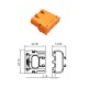 RJX Amass 10pcs Male 3PIN LCC30PW Copper Silver Plated Lithium Battery Connector For Smart Appliance