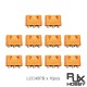 RJX Amass 10pcs Male 3PIN LCC40PB Copper Silver Plated Lithium Battery Connector For Smart Appliance