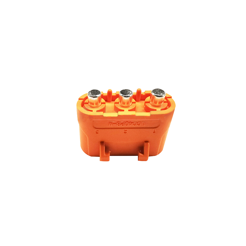 RJX Amass 10pcs Male 3PIN LCC40PB Copper Silver Plated Lithium Battery Connector For Smart Appliance