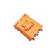 RJX Amass 10pcs Male 3PIN LCC40PB Copper Silver Plated Lithium Battery Connector For Smart Appliance