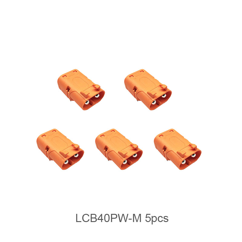 RJX Amass DC Plug LCB40 Female LCB40PW Male Copper Silver Plated Lithium Battery Connector For Smart Appliance