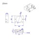 RJXHOBBY 1pcs 25mm clip pipe tube clamp 