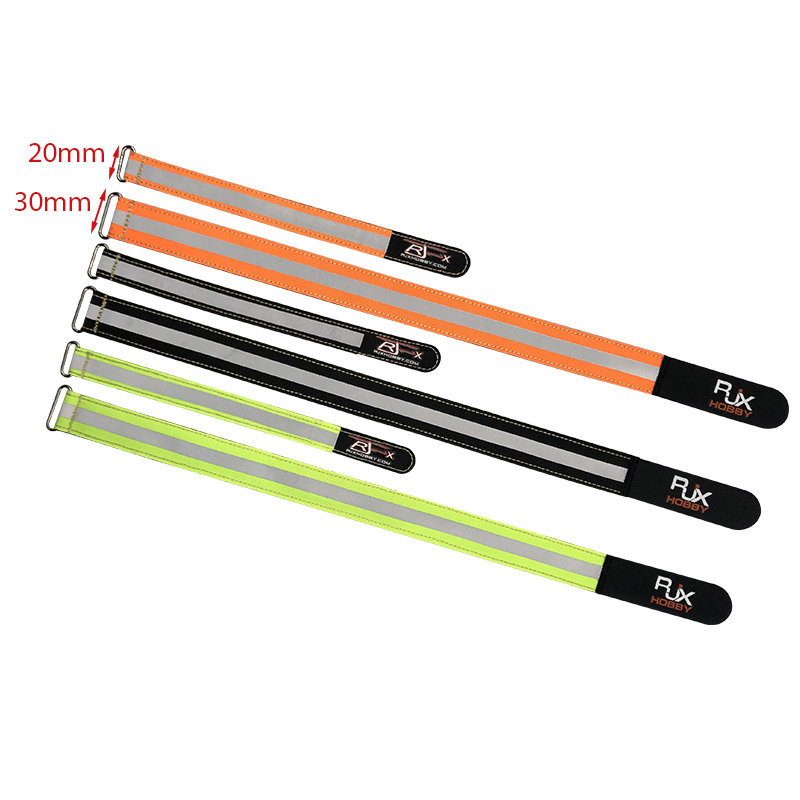 RJX 2pcs (Kevlar thread stitching) Reflective Battery strap (Width: 30mm Length: 400 / 500 / 600 / 700 / 800 / 1000mm)