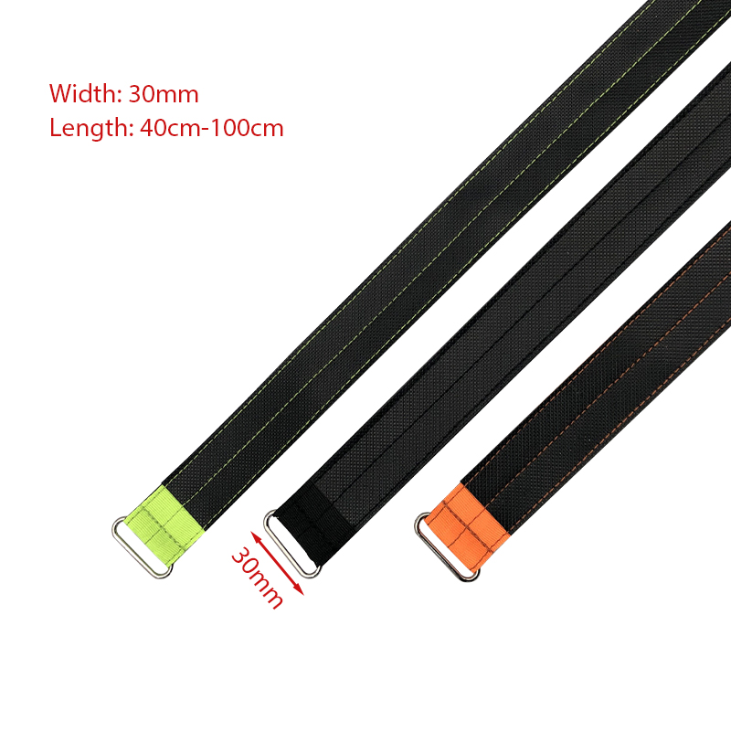 RJXHOBBY 1pcs 30mm Width Kevlar Battery Strap Kevlar Stitching Rubber Grip and Zinc Alloy Seamless Buckle (Length:400 -1000mm)