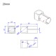  RJX 1pcs 20mm Landing Gear Aluminum Alloy Tee Tripod Carbon Fiber Tube Connector For Agriculture Drone UAV