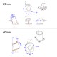 RJX 1pcs 25mm 40mm Quick Release Tripod Aluminum Tilt Fixed Seat Landing Gear Connector