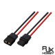 RJXHOBBY Black XT60H Male Female Connector with Sheath Housing Connector with 150mm 12AWG Silicon Wire