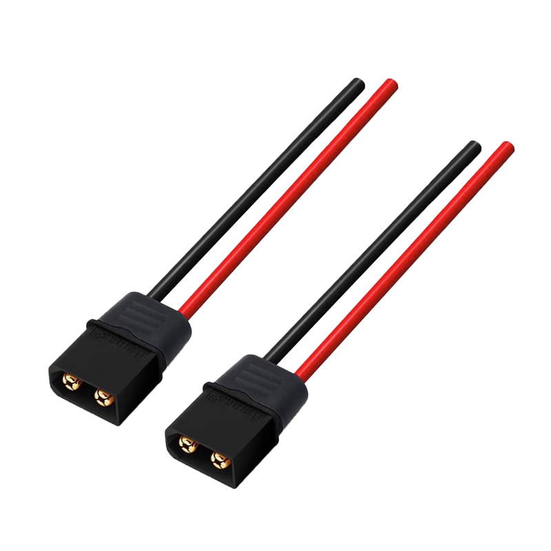 RJXHOBBY Black XT60H Male Female Connector with Sheath Housing Connector with 150mm 12AWG Silicon Wire