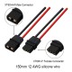 RJXHOBBY Black XT60H Male Female Connector with Sheath Housing Connector with 150mm 12AWG Silicon Wire