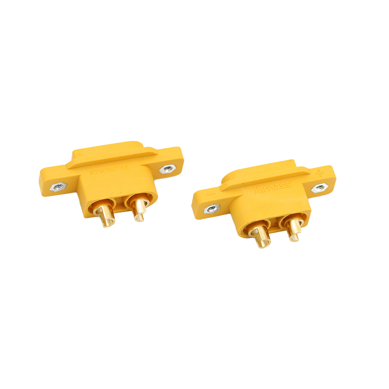 RJXHOBBY 5pcs Amass XT90NE-M XT90NE Male Plug with M2.5 Nuts Lipo Battery Connector Gold-plated Connecting Adapter
