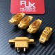 RJXHOBBY 5pcs Amass XT90NE-M XT90NE Male Plug with M2.5 Nuts Lipo Battery Connector Gold-plated Connecting Adapter