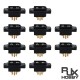 RJXHOBBY 10pcs XT60IE-M Battery Plug Can be Fixed XT60IE Male Gold-Plated Connector with Nuts DIY Connecting Parts