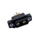 RJXHOBBY 10pcs XT60IE-M Battery Plug Can be Fixed XT60IE Male Gold-Plated Connector with Nuts DIY Connecting Parts