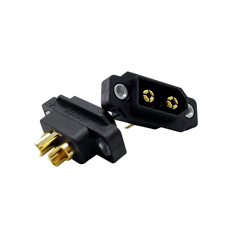 RJXHOBBY 10pcs XT60IE-M Battery Plug Can be Fixed XT60IE Male Gold-Plated Connector with Nuts DIY Connecting Parts
