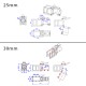 RJX 1pcs Aluminum alloy folding down arm pipe joint 25mm 30mm for plant protection uav RC helicopter spareparts