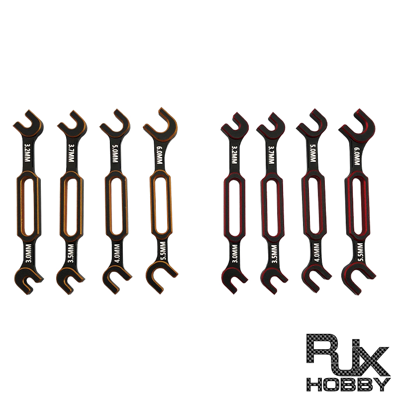 RJXHOBBY Aluminum Turnbuckle Wrench Set(8 Sizes) 3.0 3.2 3.5 3.7 4.0 5.0 5.5 6.0mm