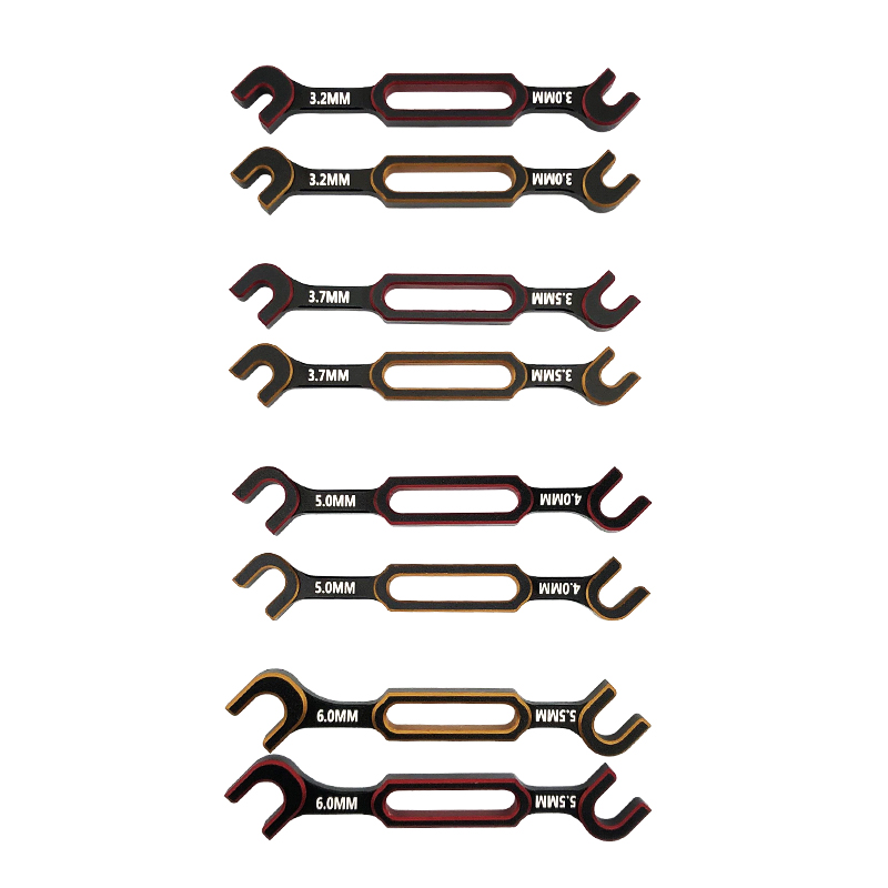 RJXHOBBY Aluminum Turnbuckle Wrench Set(8 Sizes) 3.0 3.2 3.5 3.7 4.0 5.0 5.5 6.0mm