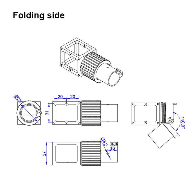 RJXHOBBY 1pcs 25mm folding arm for Plant Protection UAV Multicopter
