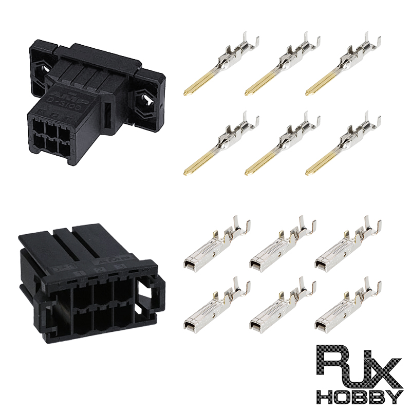 RJX AMP CONNECTOR FOR MULTI SERVO/CONNECTION (6) PIN