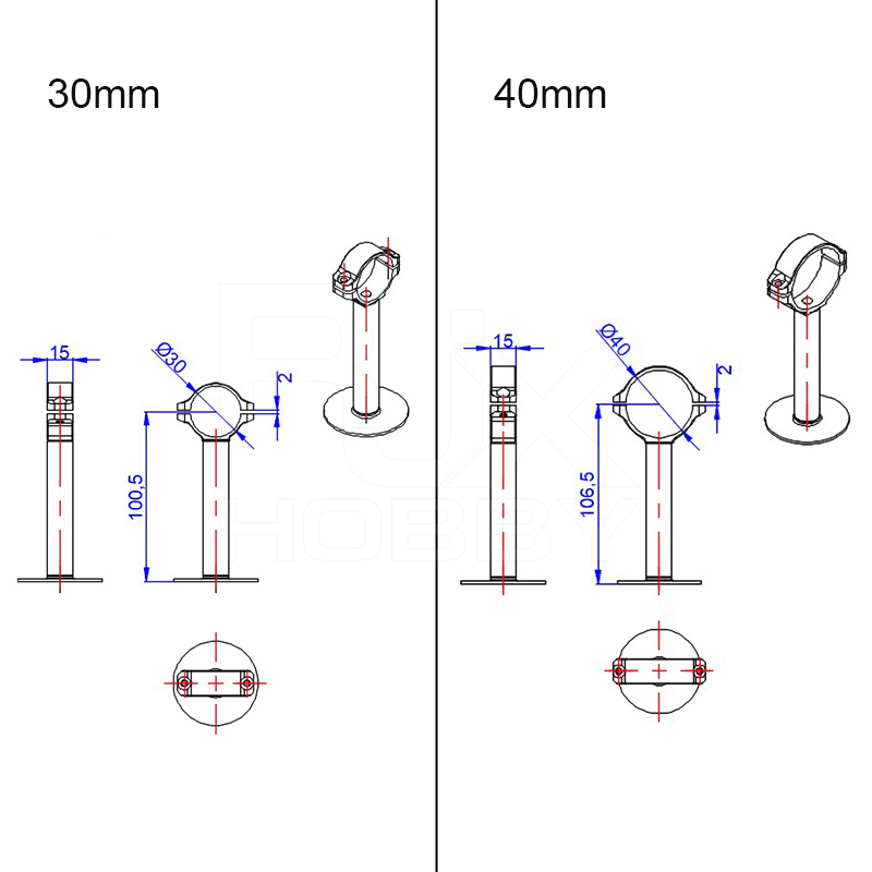 RJX 1pcs RC Drone GPS Bracket Holder Mount Suitable for 30mm/40mm/50mm Tube Agriculture Plant UAV