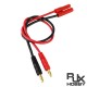 RJX 1pcs 4.0mm Banana Plug to Male HXT4.0 Charge Cable for RC B6 B6AC Battery 