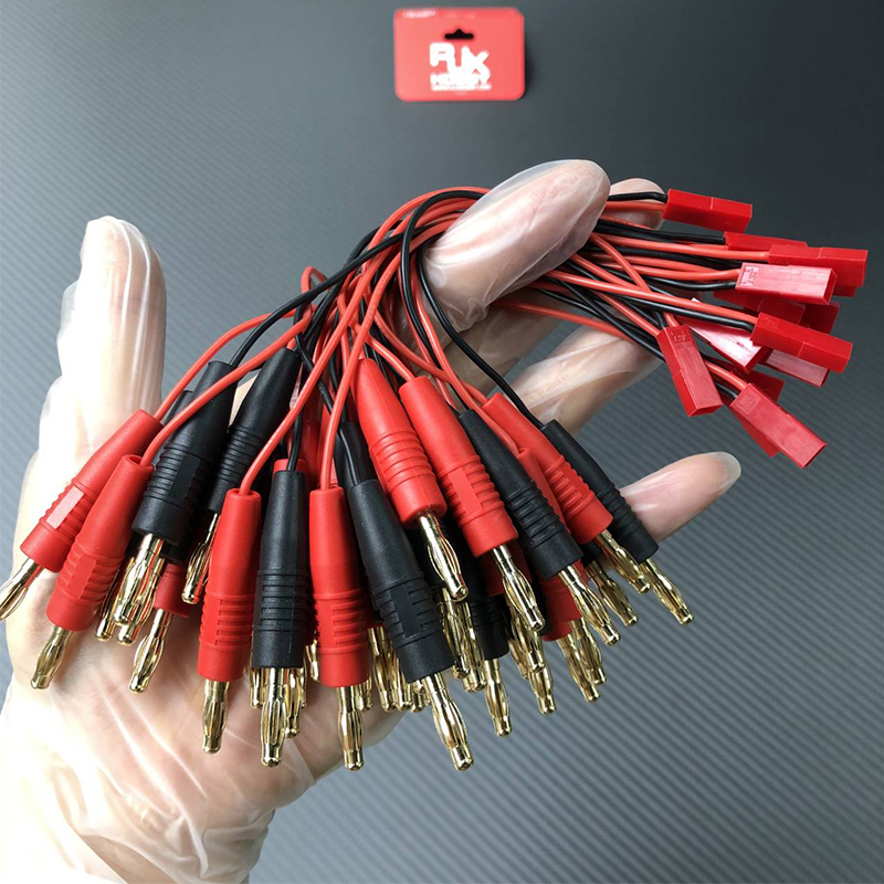 RJX 1pcs JST to 4mm Banana Plug Charge Charging Cable 22AWG Connector Lipo Battery