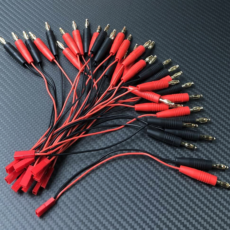 RJX 1pcs JST to 4mm Banana Plug Charge Charging Cable 22AWG Connector Lipo Battery