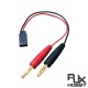 RJX 1pcs Futaba Style Receiver Plug to 4mm Banana Connector