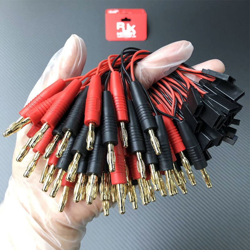 RJX 1pcs Futaba Style Receiver Plug to 4mm Banana Connector