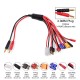 RJX 1pcs 8 in1 RC Charger Adapter Connector 4.0mm Banana Connector To EC3 XT60 JST TRX Tamiya Futaba T Plug Lead Wire