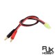 RJX 1pcs Mini Tamiya Plug to 4.0 Banana Plug Charger Cable