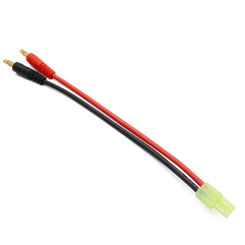 RJX 1pcs Mini Tamiya Plug to 4.0 Banana Plug Charger Cable
