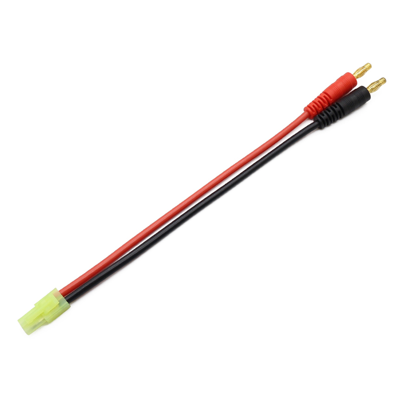 RJX 1pcs Mini Tamiya Plug to 4.0 Banana Plug Charger Cable