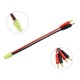 RJX 1pcs Mini Tamiya Plug to 4.0 Banana Plug Charger Cable