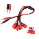 RJX 1pcs 6 in 1 T-Plug Connector to 4mm Banana Plug Parallel Adapter 