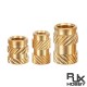 RJX 100pcs M3 Brass Insert Nuts Hot Melt Molding Copper Heat Inserting Thread Embedded Knurled Injection Nut