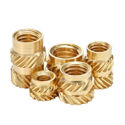 RJX 100pcs M4 Brass Insert Nuts Hot Melt Molding Copper Heat Inserting Thread Embedded Knurled Injection Nut