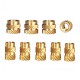 RJX 100pcs M2 Brass Insert Nuts Hot Melt Molding Copper Heat Inserting Thread Embedded Knurled Injection Nut