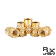 RJX 100pcs M2.5 Brass Insert Nuts Hot Melt Molding Copper Heat Inserting Thread Embedded Knurled Injection Nut