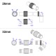 RJXHOBBY 1pcs 20mm 25mm 26mm 32mm Folding Arm for FPV multirotor UAV Drone tube