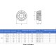 RJXHOBBY 100pcs M2 M2.5 M3 M4 M5 Stainless Steel Press nut