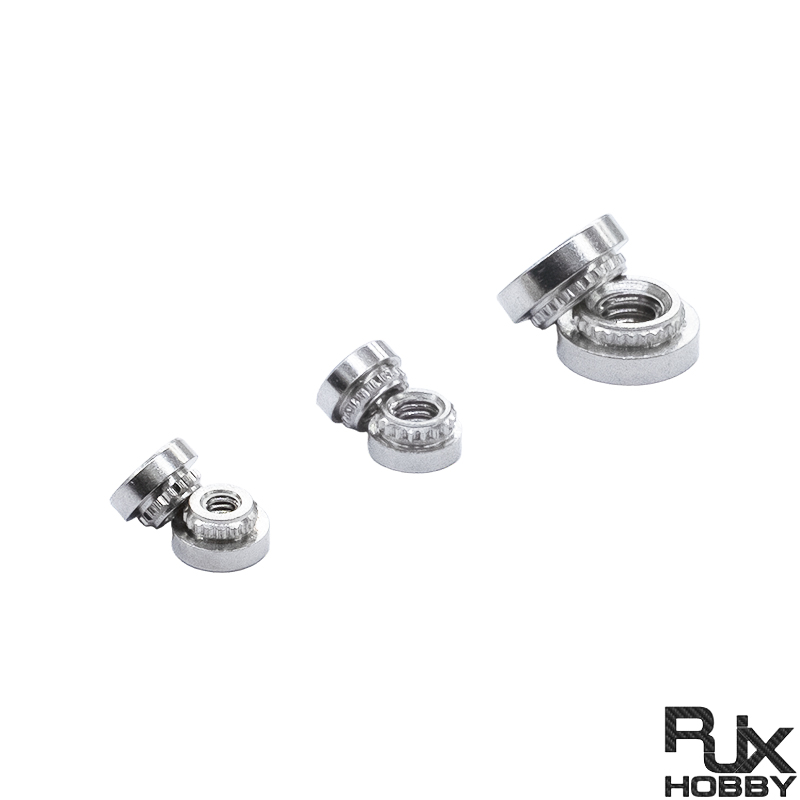 RJXHOBBY 100pcs M2 M2.5 M3 M4 M5 Stainless Steel Press nut