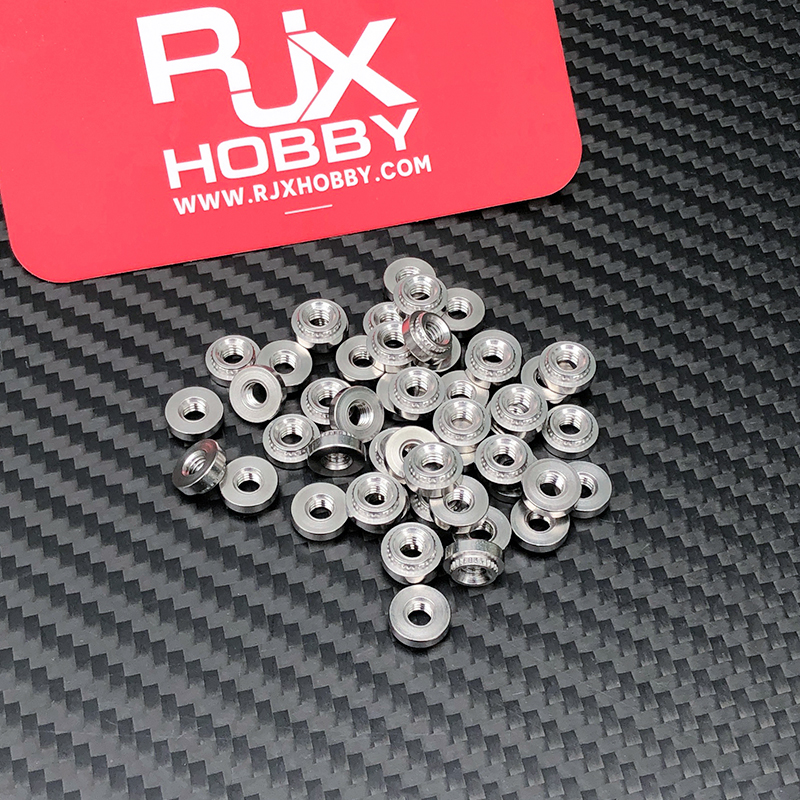 RJXHOBBY 100pcs M2 M2.5 M3 M4 M5 Stainless Steel Press nut