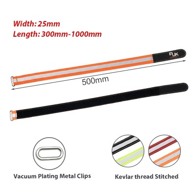 RJX 2pcs 25mm Width (Kevlar thread stitching) Reflective Battery strap (Length: 300 / 400 / 500 / 600 / 700 / 800 / 1000mm)