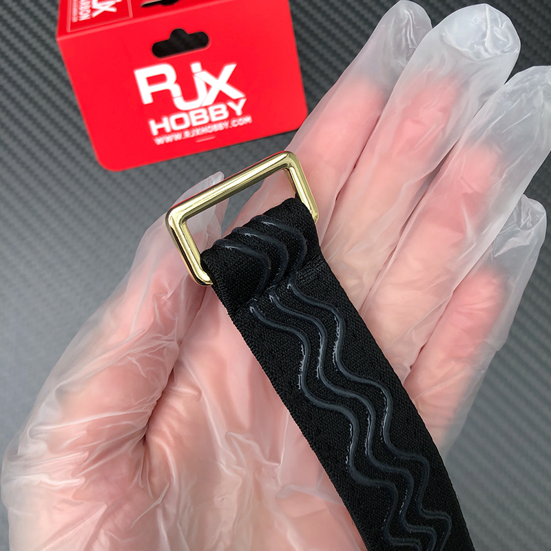 RJX 2pcs 25mm Width Kevlar Stitched Non-Slip Silicone Battery Straps(Length: 300 / 400 / 500 / 600 / 700 / 800 / 1000mm)