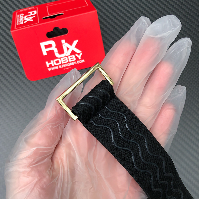 RJX 2pcs 30mm Width Kevlar Stitched Non-Slip Silicone Battery Straps(Length: 300 / 400 / 500 / 600 / 700 / 800 / 1000mm)