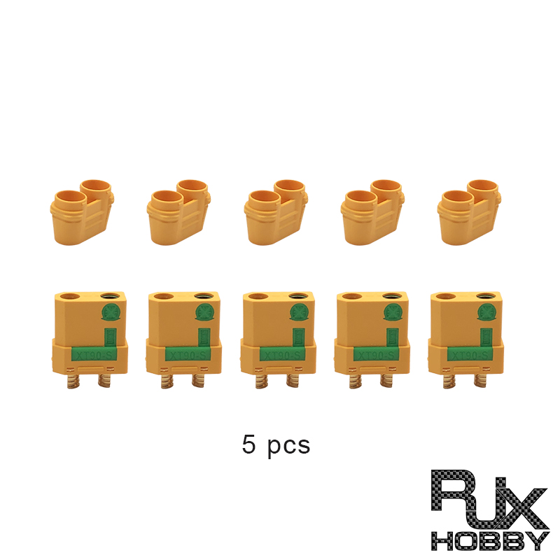 RJXHOBBY 5pcs Female XT90-S  Anti Spark Connector with Housing