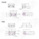RJX 1Pairs JX-6 6 Pins 6+2 Micro Connectors for UAV VTOL Model Airplane RC Vehicles Boat Turbine Jet RC DIY Plugs